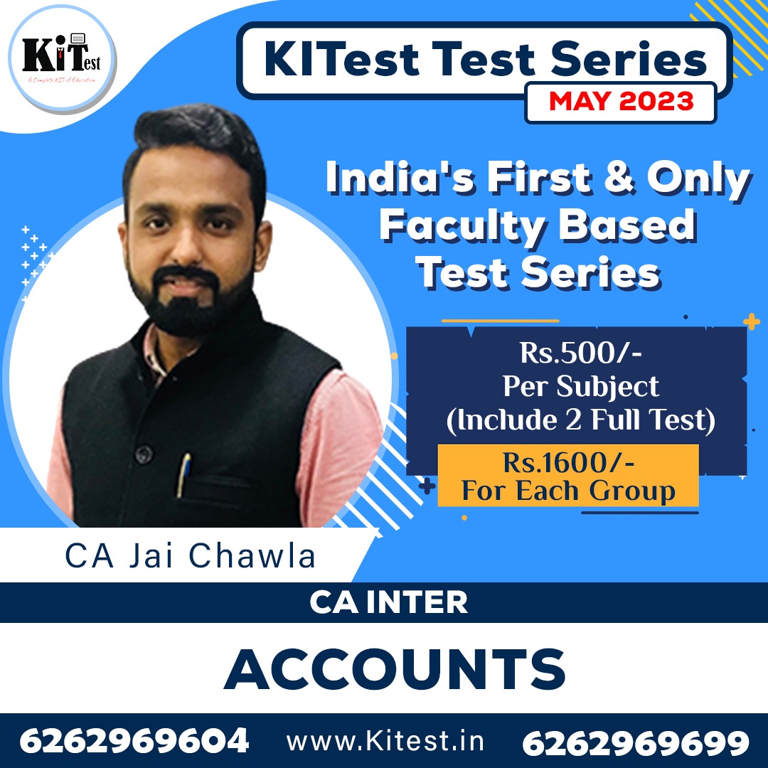 CA Inter Accounts Online Test Series Conducting By CA Jai Chawla